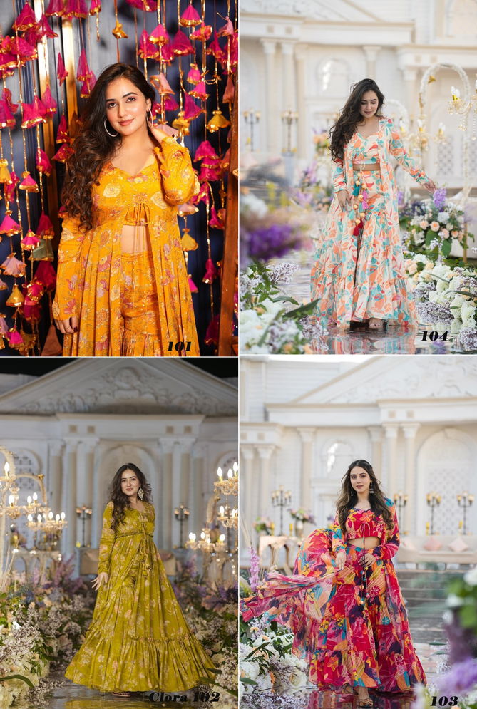 Clora Vol 1 By Lucaya Indo Western Koti Style Wedding Wear Readymade Clothing Distributors In India
